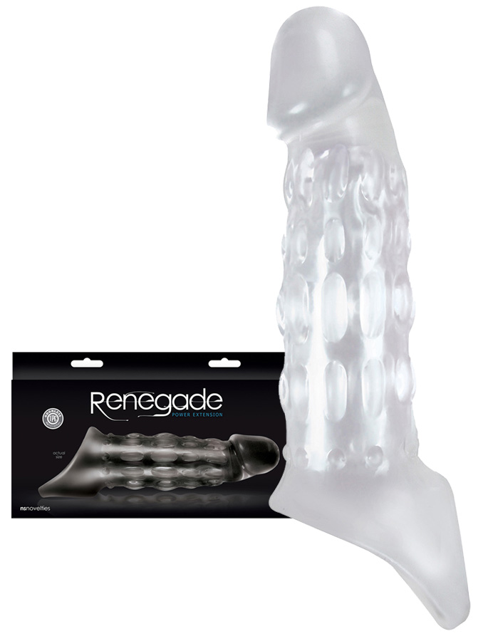 Renegade - Guaina allunga-pene con anello - trasparente