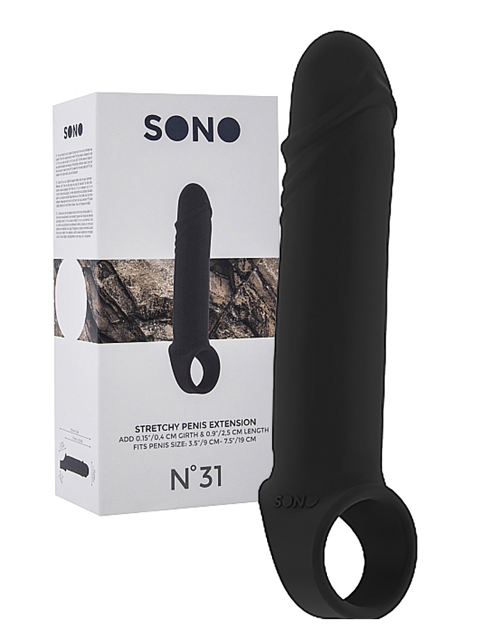 Stretchy Penis Extension Black - SONO No.31