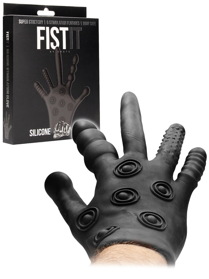 FistIt Guanto stimolante in silicone - nero