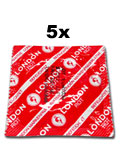 5 Stück London Kondome - Rot mit Erdbeeraroma